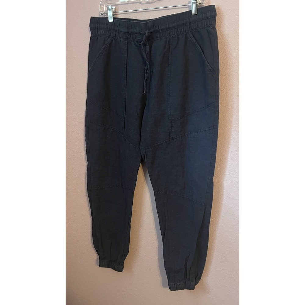 Lucky Brand Navy Blue Linen Cotton Jogger Pants Size Large
